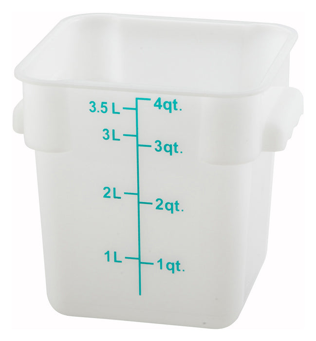 Winco, PESC-4, Square Food Storage Containers