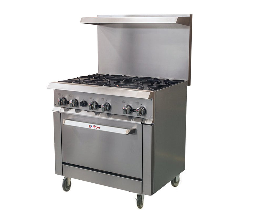 MVP, IR-6-36CO, Gas Range - 6 burners with Convection Oven