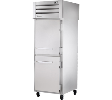 True Manufacturing, STA1RPT-2HS-1S-HC, Refrigerator, Pass-Thru, 115V, One-Section, Stainless Steel Door