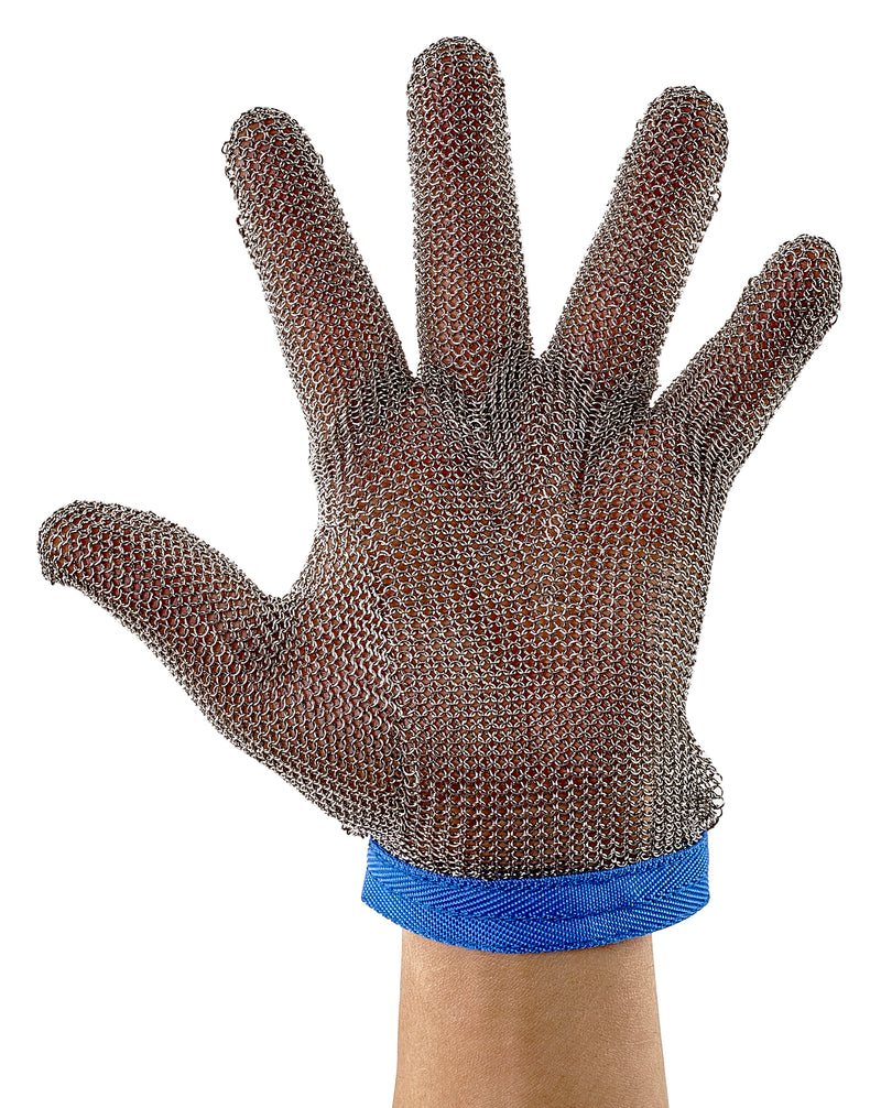 Winco, PMG-1L, Glove, Cut Resistant, Large, Mesh, Blue