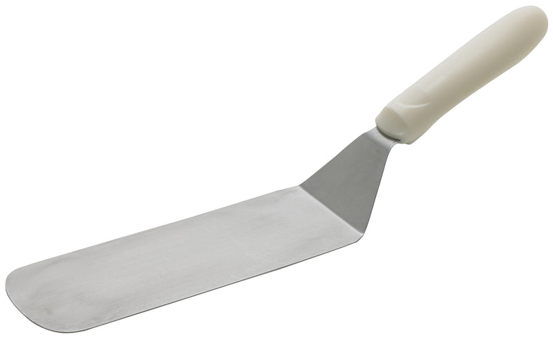Winco, TWP-90, Turner, Solid, Stainless Steel, Polypropylene, White, 8.12" L
