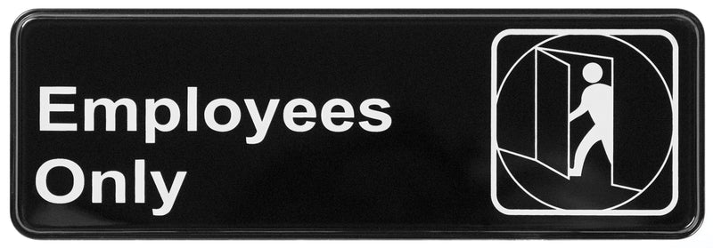 Winco, SGN-305, Sign, Compliance, 9" L, Black