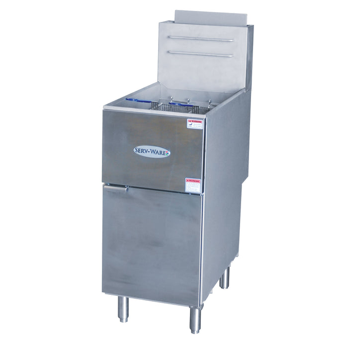 Serv-Ware, SGF-50N, Fryer, Gas, Floor Model, Full Pot