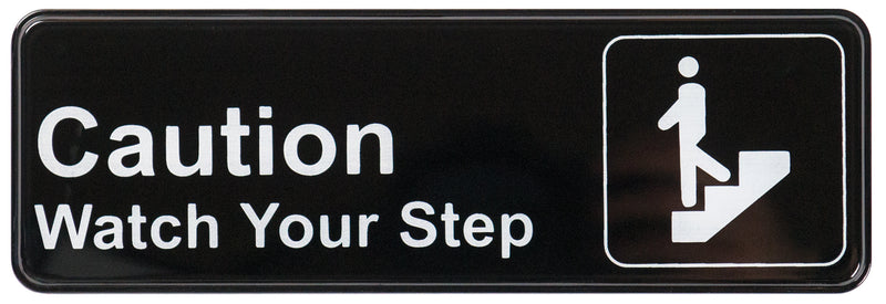 Winco, SGN-326, Sign, Compliance, 9" L, Black