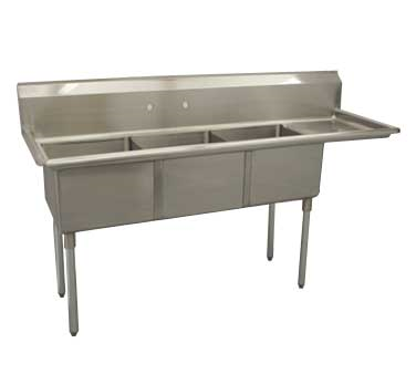 Serv-Ware, D3CWP1620R-18-V, Sink, (3) Three Compartment