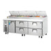 Everest Refrigeration, EPPR3-D4, Refrigerated Counter, Pizza Prep Table