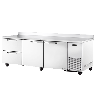 True Manufacturing, TWT-93D-2-HC~SPEC3, Refrigerated Counter, Work Top, 115V, (2) 12" X 20" X 8" Pans Per Drawer, 2 Doors