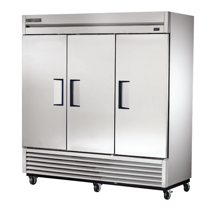 True Manufacturing, T-72-HC, Refrigerator, Reach-In, 115V, Three-Section, Stainless Steel Door