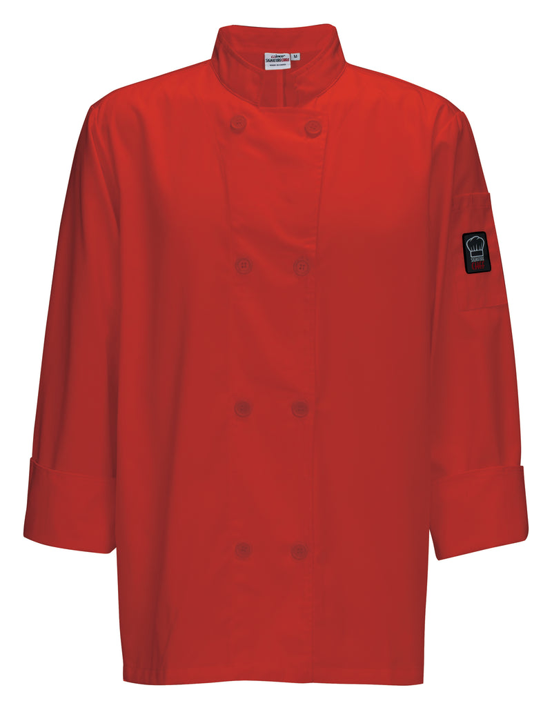 Winco, UNF-6RM, Chaqueta para chef de hombre entallada