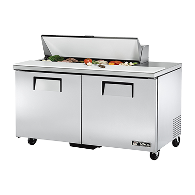 True Manufacturing, TSSU-60-12-HC, Mostrador refrigerado, Unidad para sándwiches / ensaladas, 115V, 2 puertas, Hecho en EE. UU.