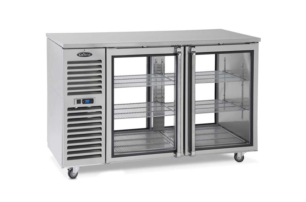 Krowne Metal, PTSD60L-KSS-LRL/LRL, Refrigeration- Sliding Glass Door Pass Thru Back Bar Cooler