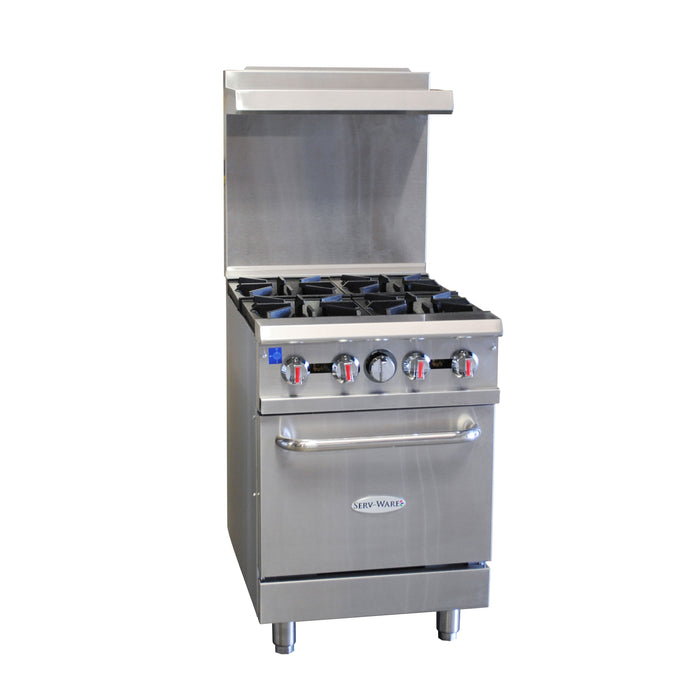 Serv-Ware, SGR-4B, Range, 24" Restaurant, Gas