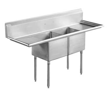 Serv-Ware, D2CWP16202-18, Sink, (2) Two Compartment