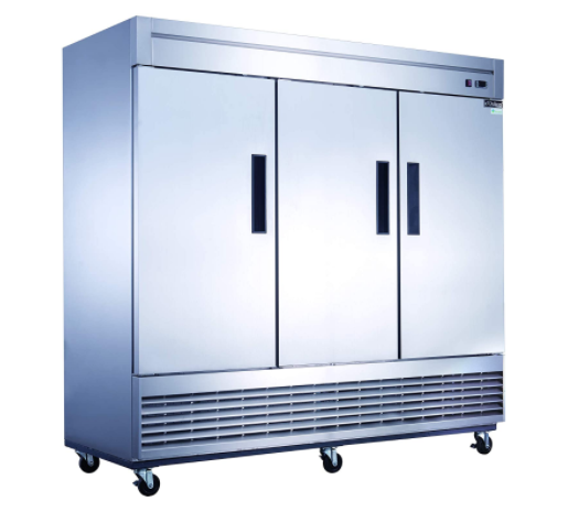 Dukers USA, D83R, Three Door Refrigerator