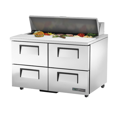 True Manufacturing, TSSU-48-12D-4-HC, Mostrador Refrigerado, Unidad para Sándwiches/Ensaladas, 115V, Hecho en EE. UU.