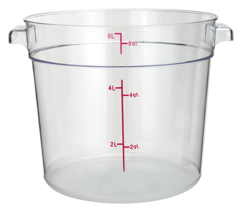 Winco, PCRC-6, Round Food Storage Containers