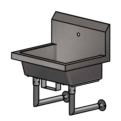 BK Resources, MSHS-24W1B, Sink, Hand