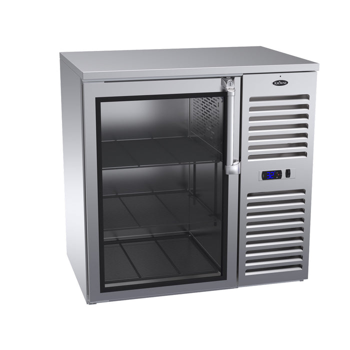 Krowne Metal, BS36R-KSS-L, Refrigeration- Self-Contained Back Bar Cooler