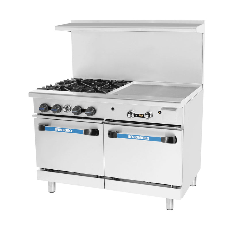 Turbo Air, TARG-4B24G, cocina, restaurante de 48", gas, 4 quemadores
