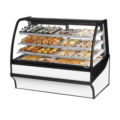 True Manufacturing, TDM-DC-59-GE/GE-S-W, Vitrina expositora, panadería no refrigerada