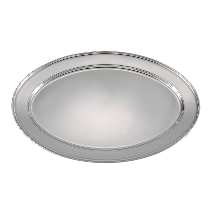 Winco, OPL-18, Platter, Stainless Steel