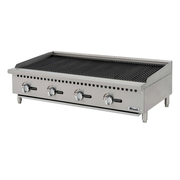 Migali, C-CR48, Commercial Counter-top Char-Rock Broiler