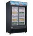 Dukers USA, DSM-47SR, Two Glass Sliding Door Refrigerator