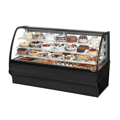 True Manufacturing, TDM-R-77-GE/GE-S-S, Vitrina Refrigerada, Panadería, 115V, Puertas de Vidrio, Cromo