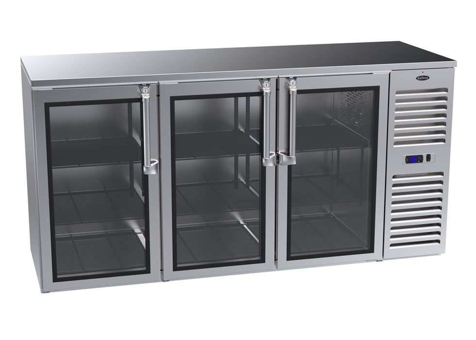 Krowne Metal, NS72R-KSS-RRR, Refrigeration- Self-Contained Narrow Door Back Bar