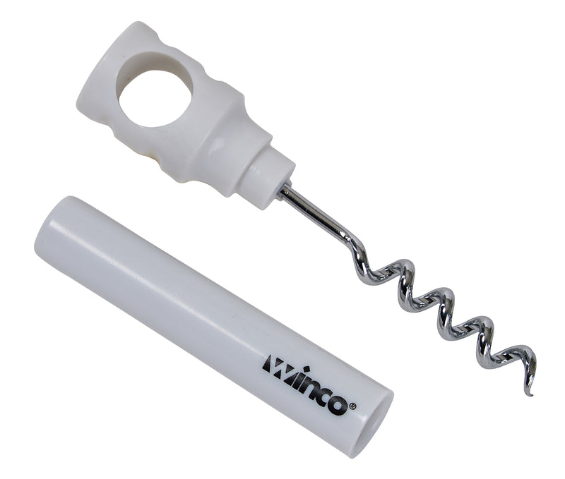 Winco, CO-4DW, Corkscrew, White, Plastic