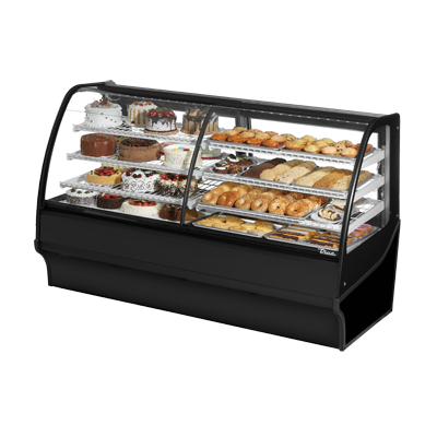 True Manufacturing, TDM-DZ-77-GE/GE-S-S, Display Case, Refrigerated/Non-Refrig, 115V, Glass Doors, 6 Shelves
