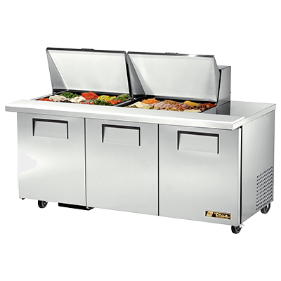 True Manufacturing, TSSU-72-24M-B-ST-HC, Mostrador Refrigerado, Unidad Mega Top para Sándwiches / Ensaladas
