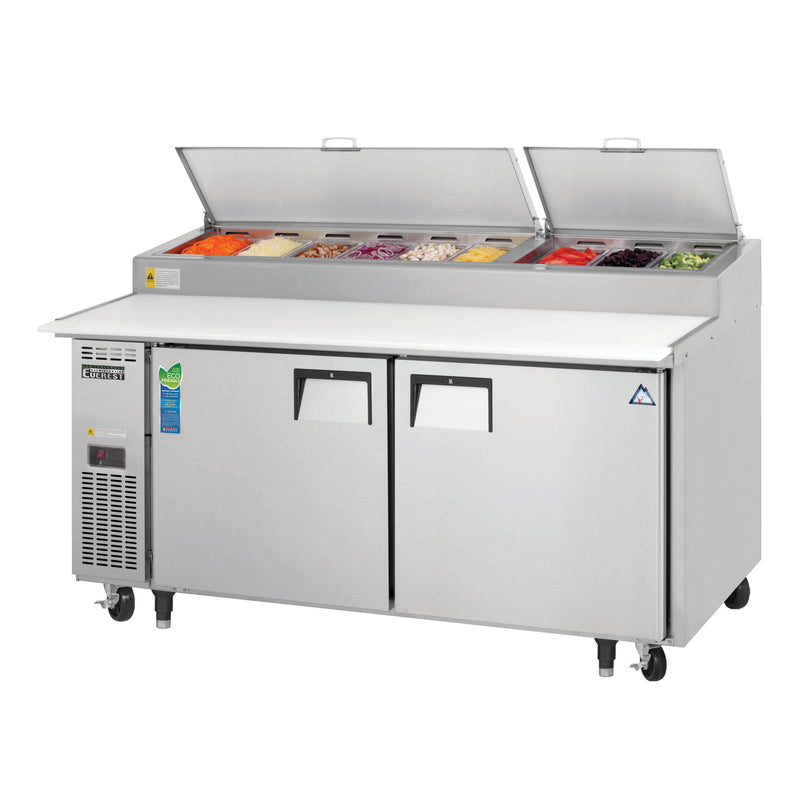 Everest Refrigeration, EPPR2, Mostrador Refrigerado, Mesa de Preparación de Pizza