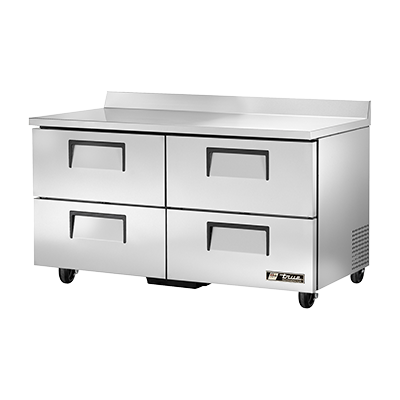 True Manufacturing, TWT-60D-4-HC, Refrigerated Counter, Work Top, 115V, (1) 12" X 20" X 6" Pan, Made In USA