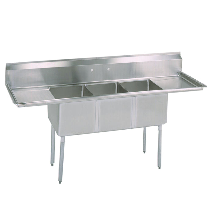 BK Resources, BKS-3-18-12-24TS, Sink, (3) Three Compartment