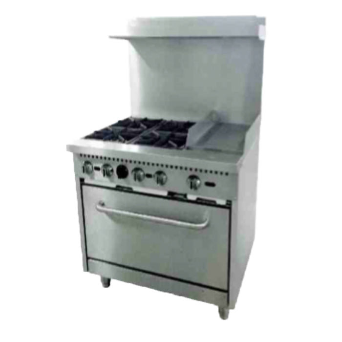 Serv-Ware, SGR-4B-12G, Range, 36" Restaurant, Gas