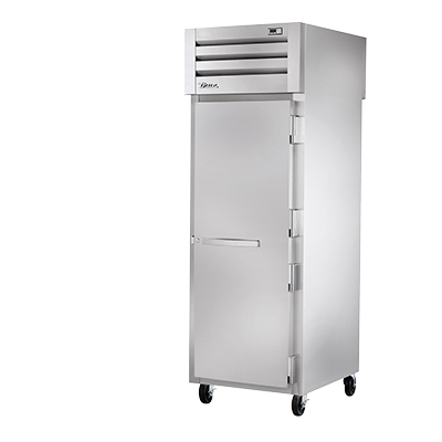 True Manufacturing, STR1RPT-1S-1G-HC, Refrigerador, de paso, 115V, de una sección, puerta de cristal