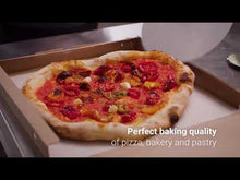 Load and play video in Gallery viewer, MORETTI FORNI P120E C2 Electric Pizza Oven 49&#39;&#39; x 52&#39;&#39; x 7&#39;&#39; (Chamber)  208/240/60/3 - 2 Decks with tray guide base
