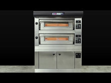 Load and play video in Gallery viewer, MORETTI FORNI P110G B1 (SPECIAL ORDER) Gas Pizza Oven 44&#39;&#39; x 44&#39;&#39; x 7&#39;&#39; (Chamber) - 1 Deck with tray guide base
